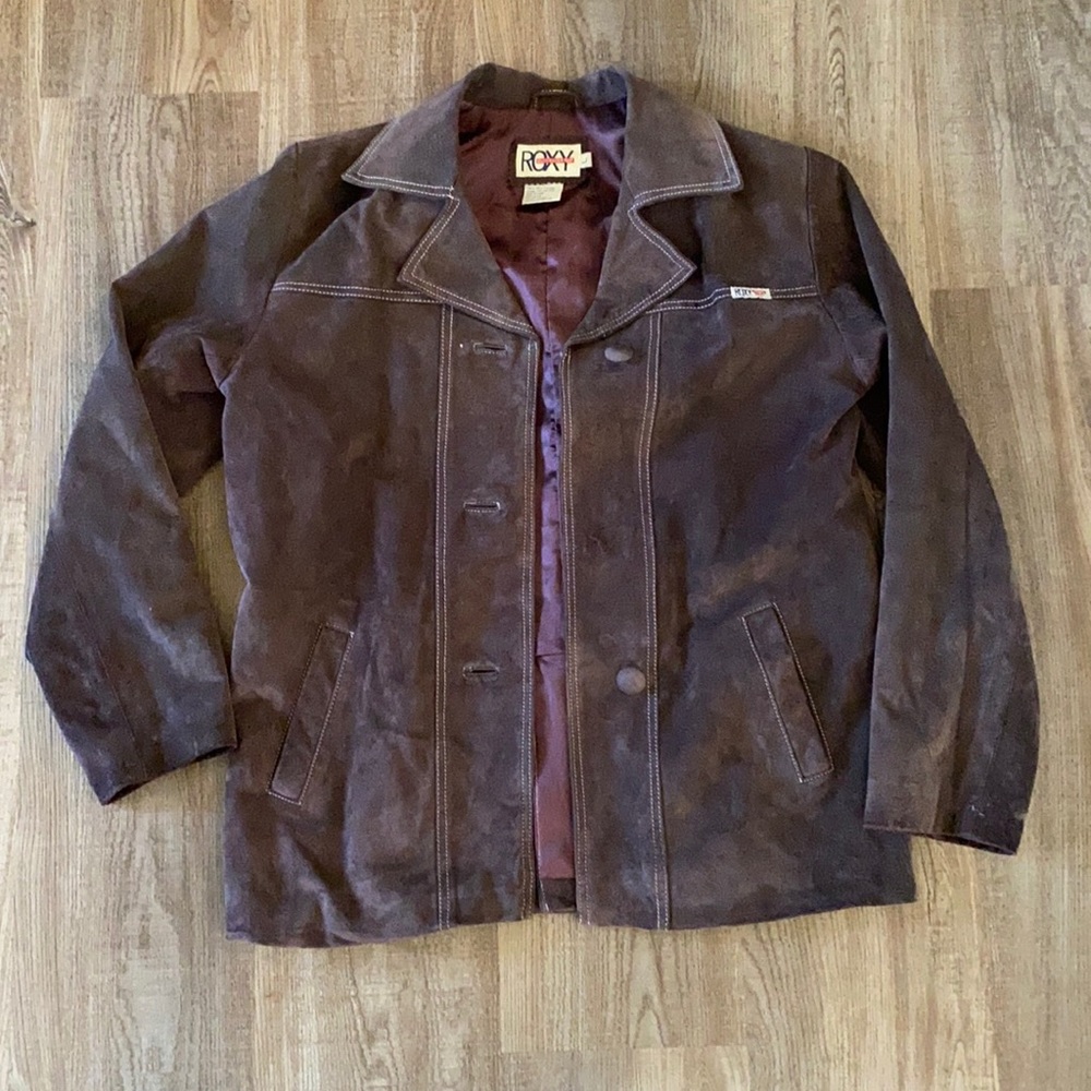 ROXY Purple Suede Leather Jacket